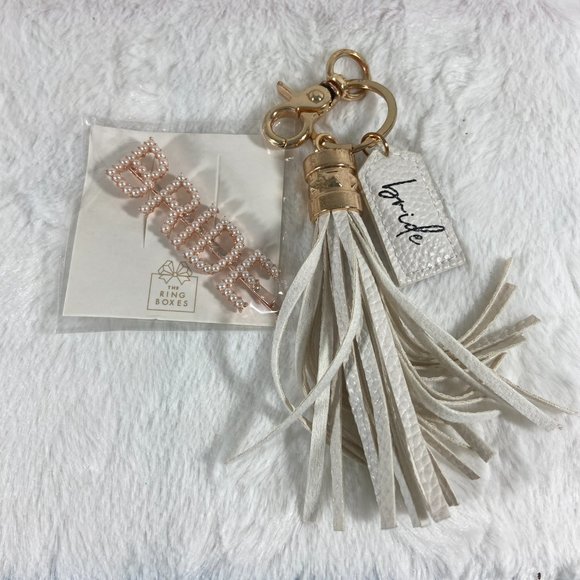 Bride accessory set Cosmetic Bags Keychain & Hair Bobby Pin - Picture 15 of 15